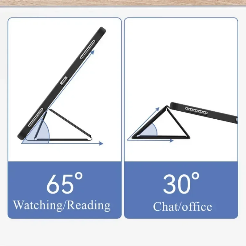 Premium Trifold Stand Soft TPU Tablet Cover with Auto Wake Feature