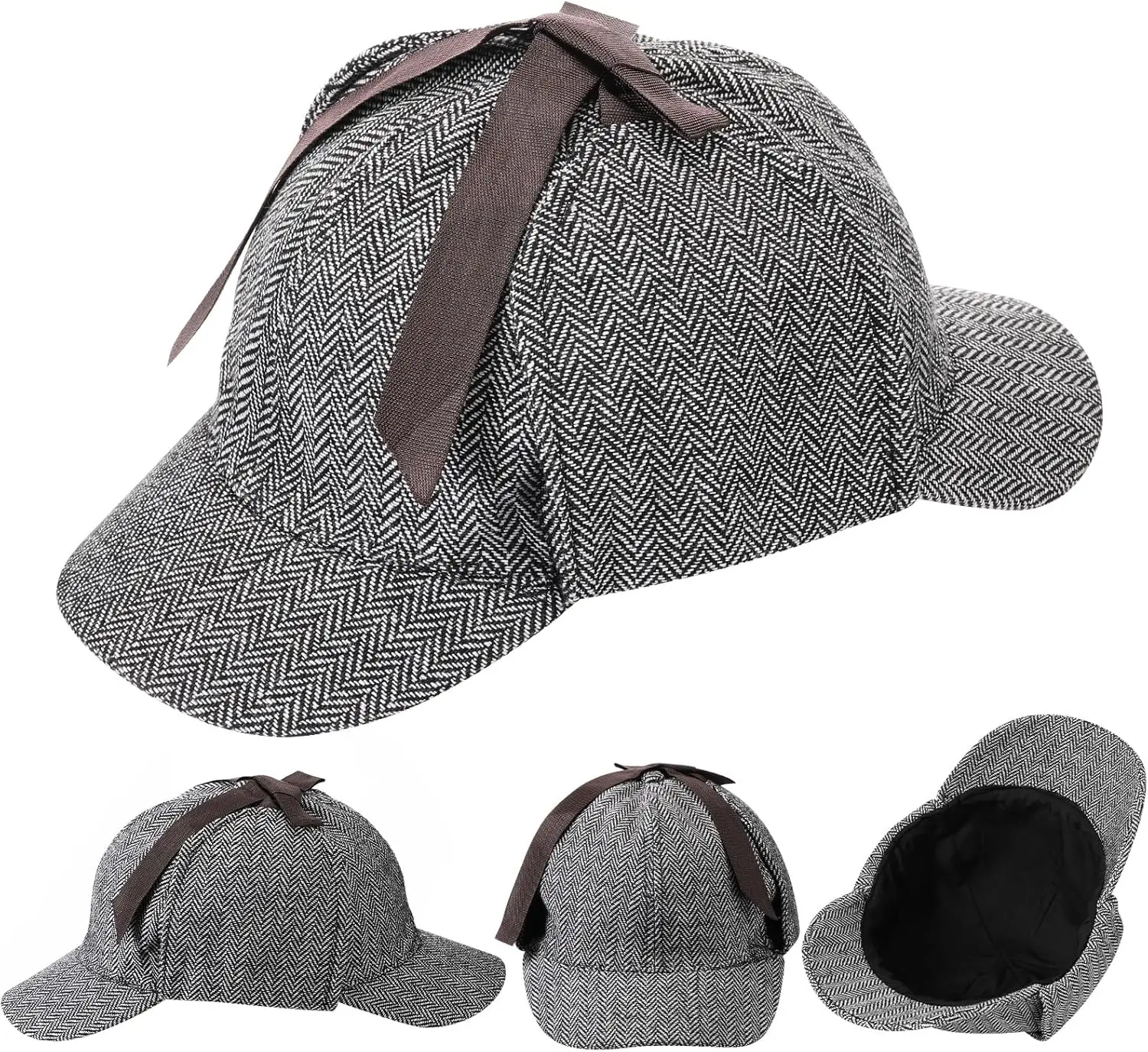 Detective Hat Kit Cosplay Hats 7 Pcs Detective Costume Accessories for Adults Men Women Party Decor 80s clothes