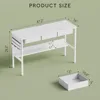 47 inch Computer Desk with Shelves, Writing Desk with Drawers for Small Spaces, Computers Desks 3