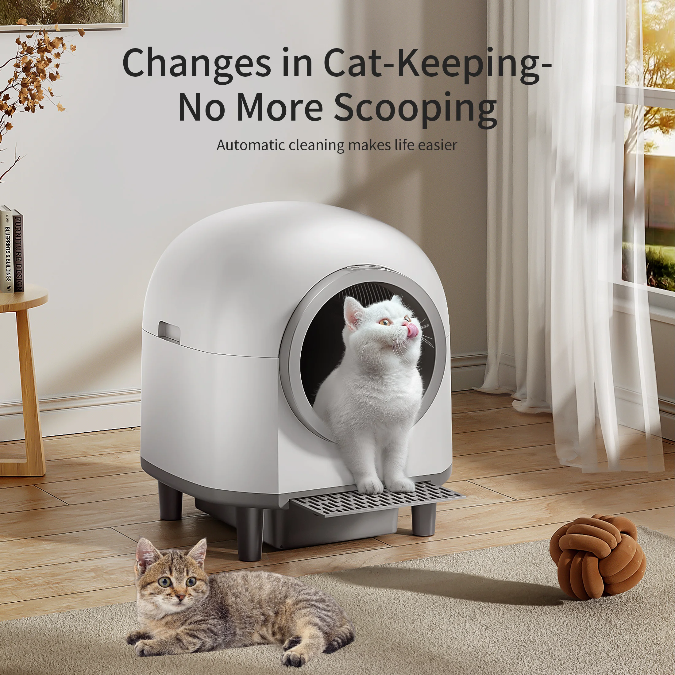Mespla 自動掃除猫用トイレ ホワイト　引き取り限定 Mespla 自動掃除猫用トイレ ホワイト 引き取り限定