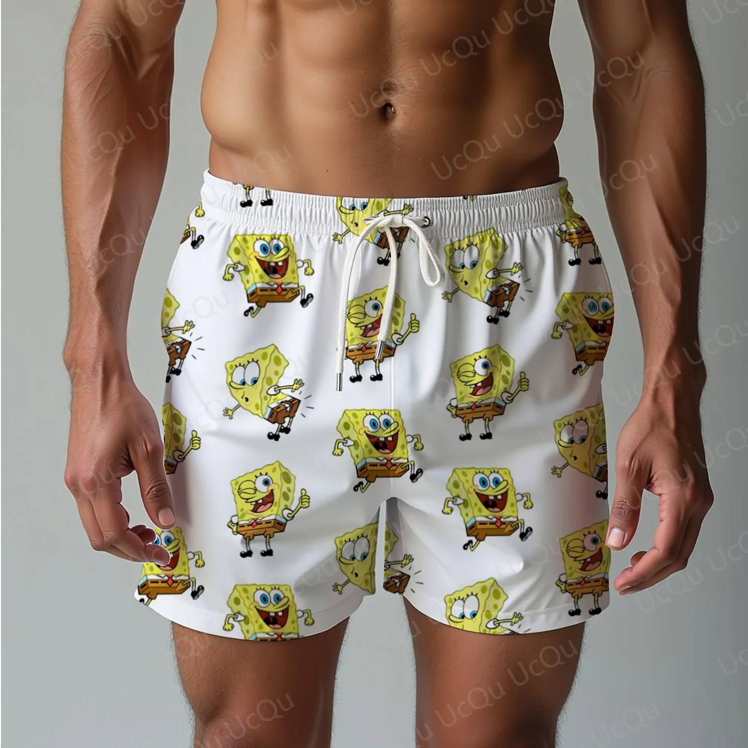 Spongebob Squarepants Sleep Pajama Pants Oversized Adult/Kids Drawstring 3D Printed Beach pants Shorts