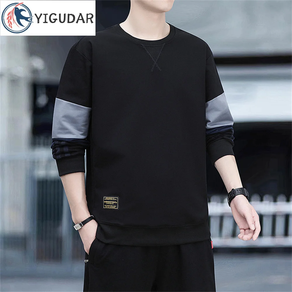 

2023 New Cotton Pullover O-neck Men's Sweater Fashion Solid Color High Quality Winter Slim Sweaters Men Men Clothing Sweater