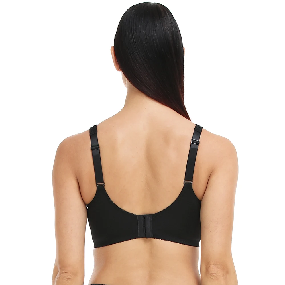 Women's Full Coverage Lace Bra Plus Size Bra Lager Bosom Embroidery Minimizer Bra For Women Thin Soft Bralette C D E F G H I J