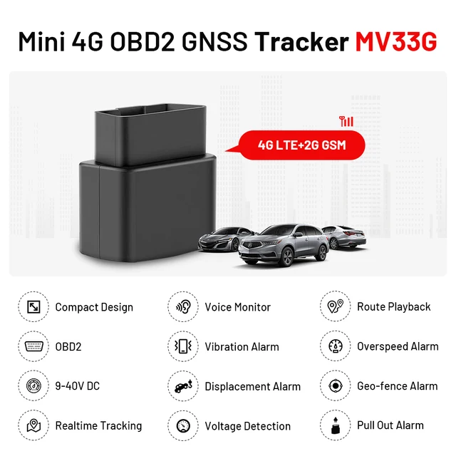 MiCODUS-rastreador GPS para coche, 4G, OBD, OBD2, MINI, MV55G, aplicación  gratuita de por vida, 4G, LTE, 3G, 2G, GSM, GPS, OBD, seguimiento en tiempo  Real - AliExpress