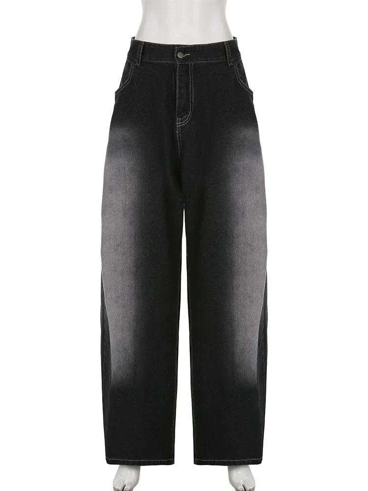 Streetwear Oversized Jeans Women Baggy High Waist Wide Leg Denim Cargo Pants Harajuku y2k Vintage Mom Jeans Korean Style