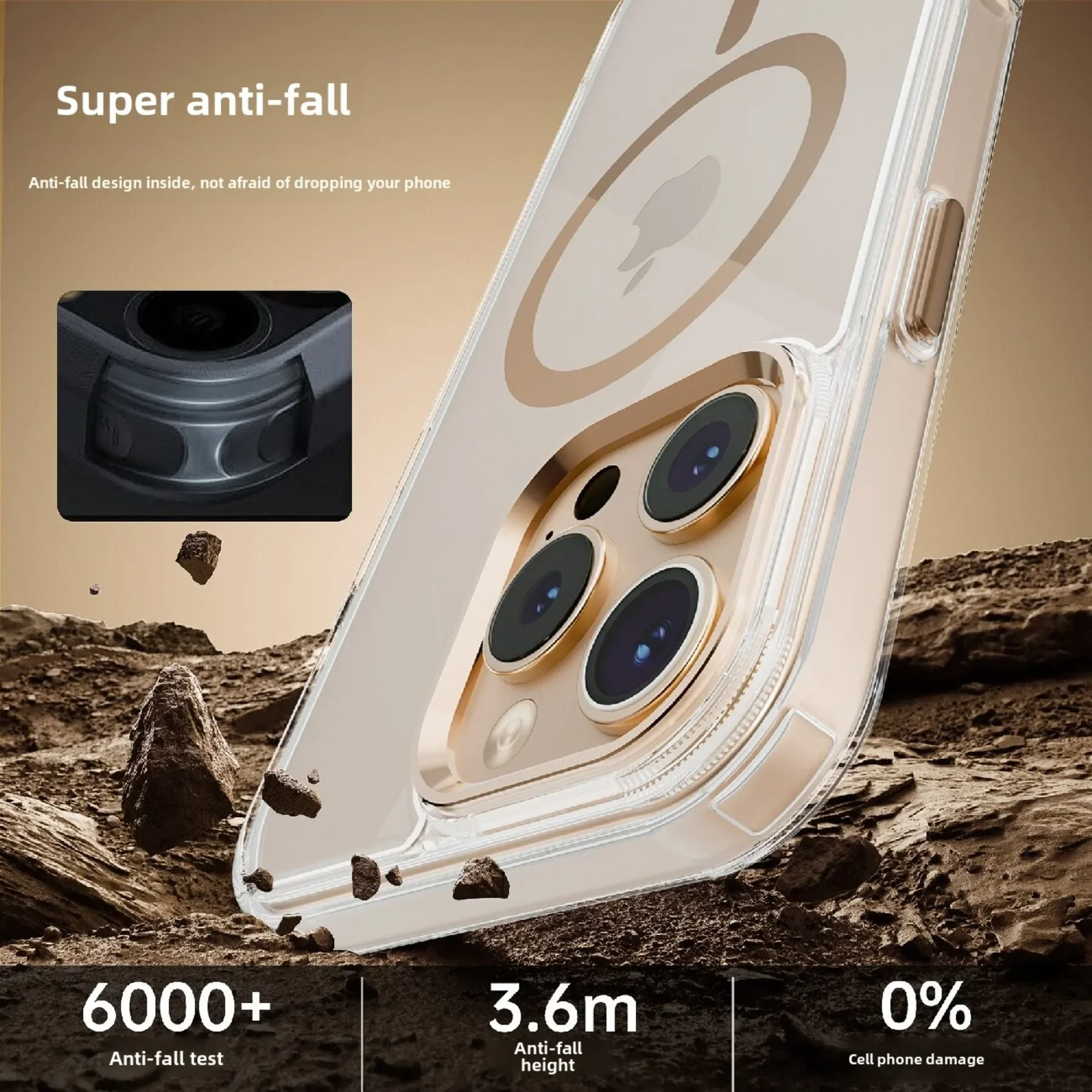 Luxury Magnetic Clear Case with Magsafe Compatibility - Shockproof & Transparent Cover