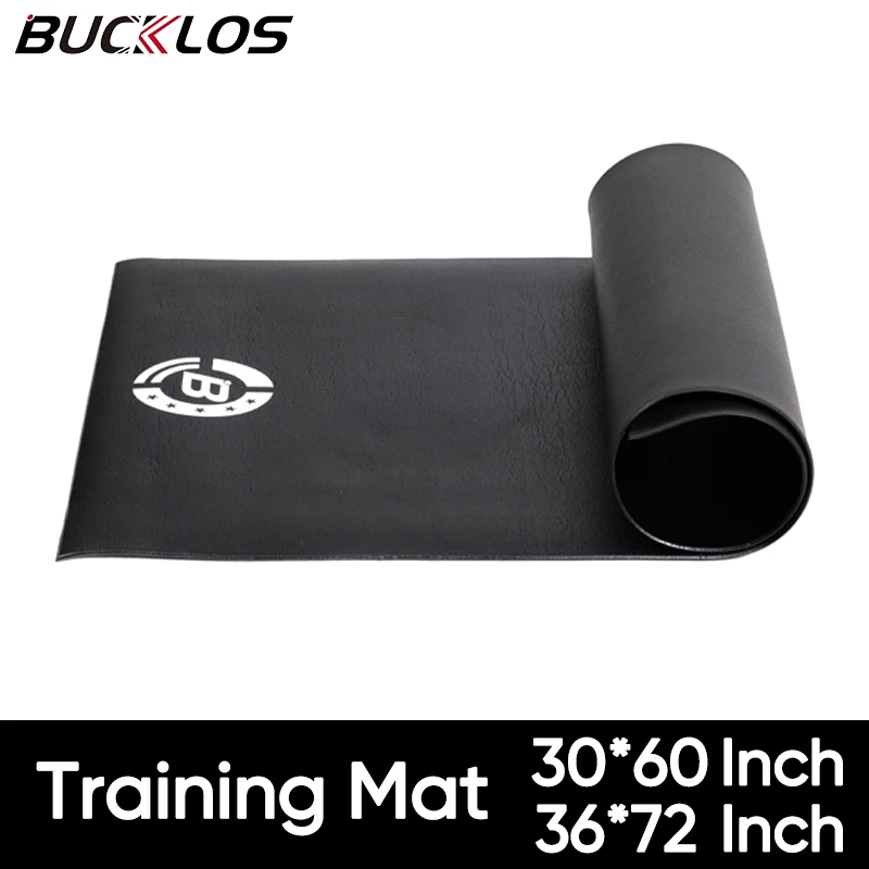 BUCKLOSBikeTrainerMatIndoorCyclingFloormatYogaMatsPVCNonslipWaterproofCycling