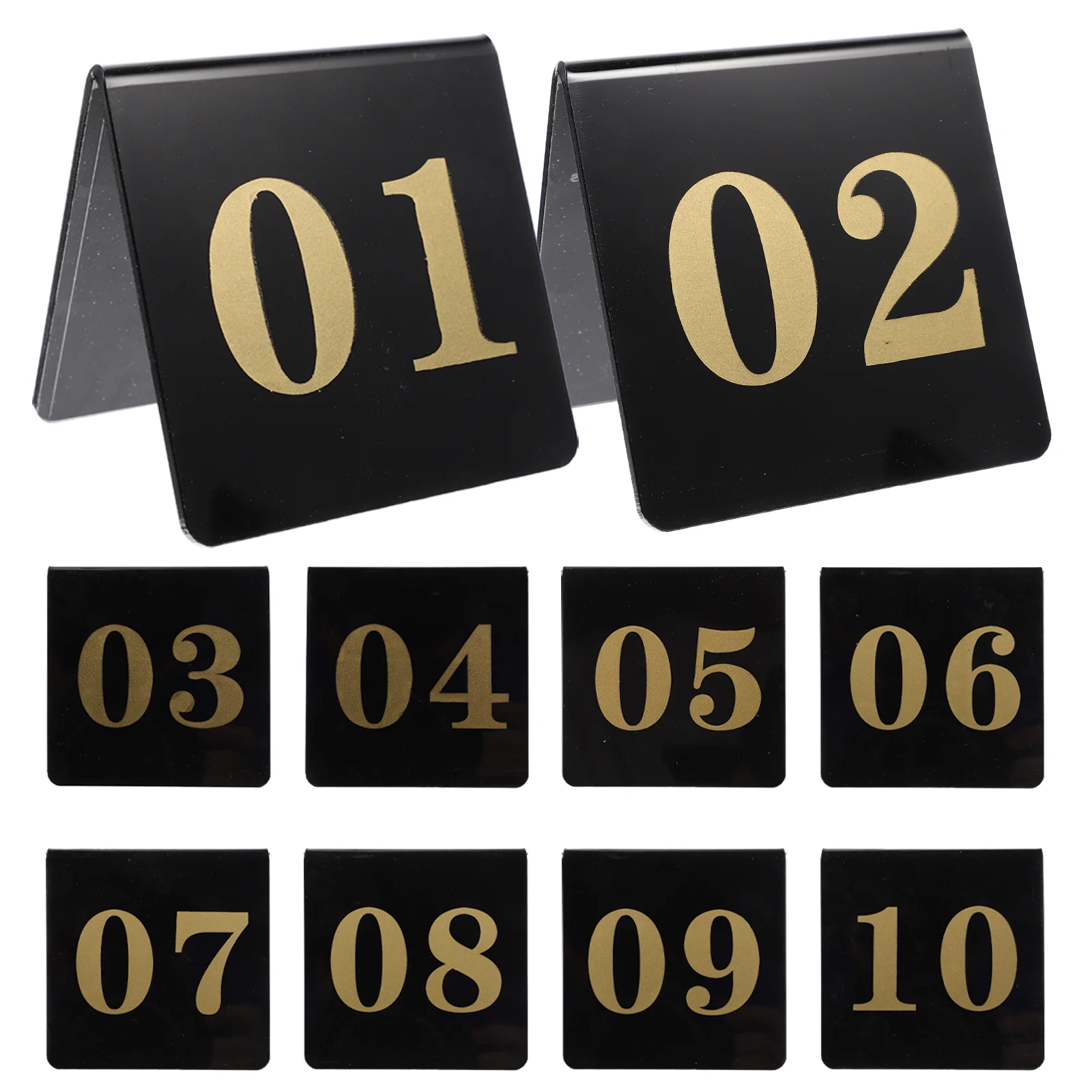 

Acrylic Table Numbers For Wedding Tent Cards Banquets Receptions Double-Sided Digital Table Number Plate For Hotel Banquet