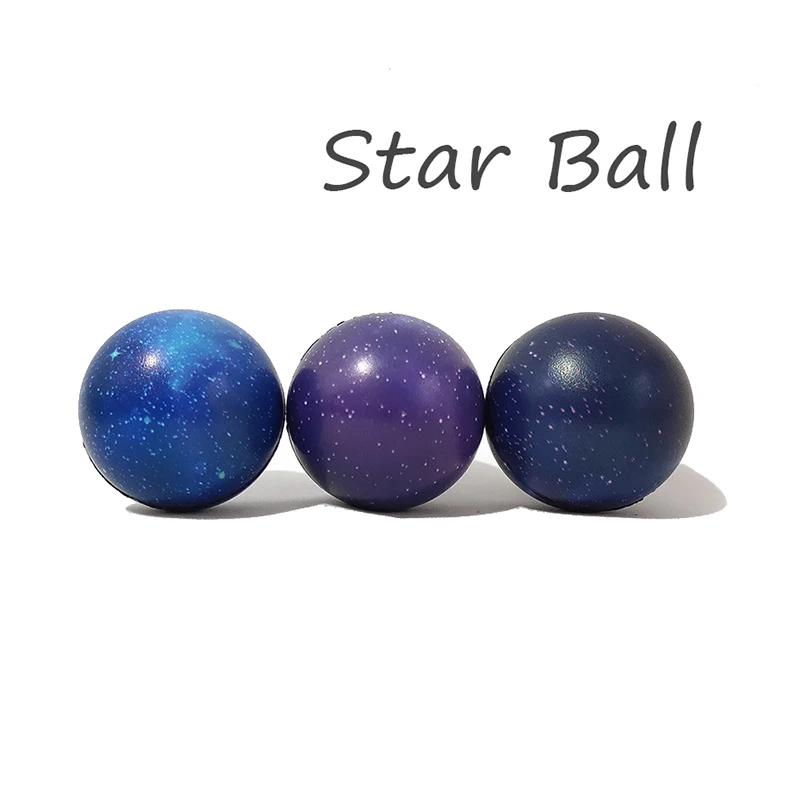 Children's Eight Planets Bouncy Ball - Moon Star Sponge Elastic Printing Stress Relief Toy 3