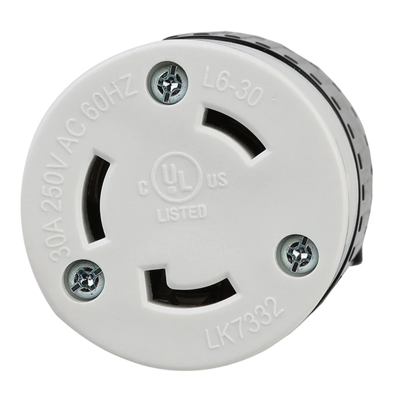 öƽ  ÷ ŰƮ, ϼ ƮƮ , 3 ̾ ÷, Nema L6-30P/30R LK7332 + LK6332  , ̱ ÷, 30 Amp, 250 Ʈ