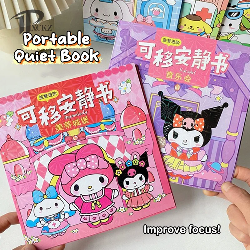 

Креативная книга Sanrio Kuromi My Melody с пузырьками, кавайная и тихая книга, 3d наклейка с пузырьками для сцены, книга для девочек, подарок ручной работы, игрушки