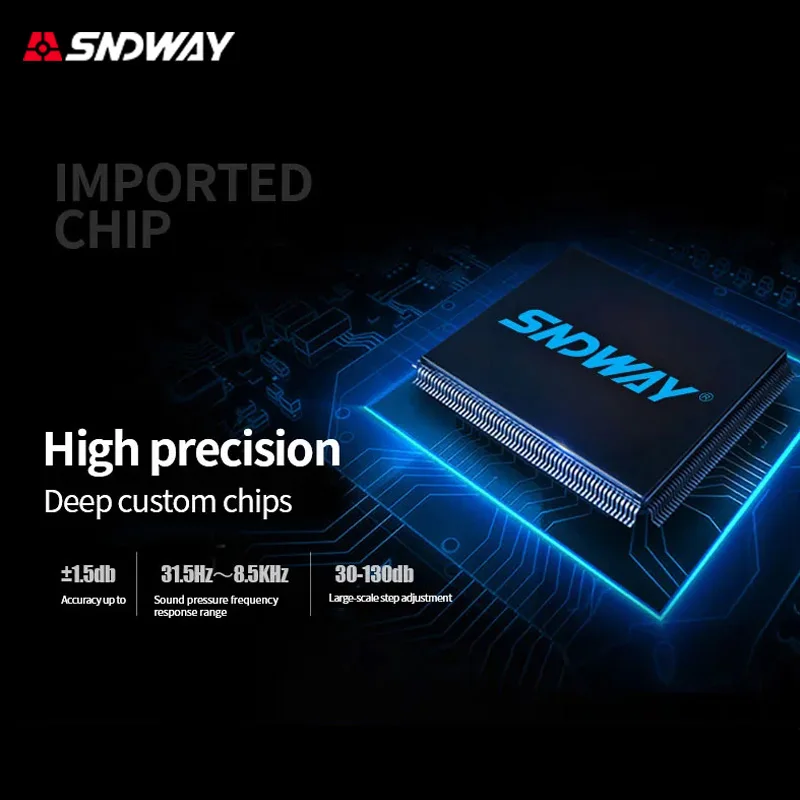 SNDWAY SW 523 524 Sound Level Meter 30 to 130 dB Detector Digital Professional Decibelimeter Noise Level Decibel Meter 2