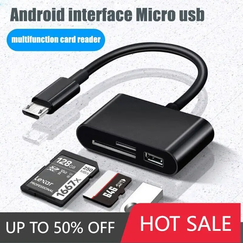 

Type C Micro USB кардридер 3 в 1 SD/TF кардридер флэш-диск OTG адаптер