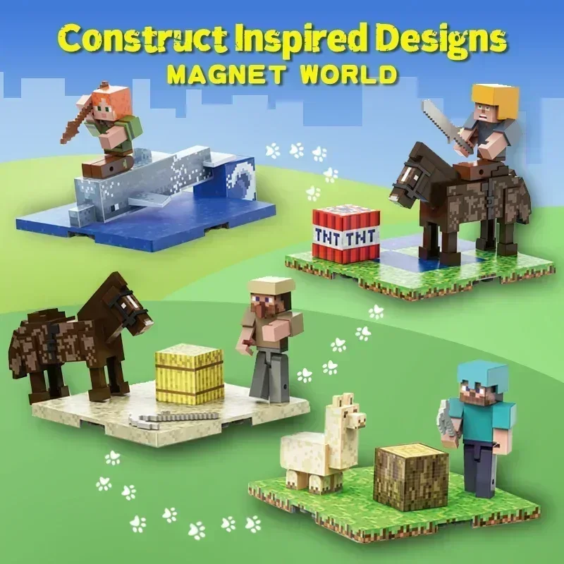 Blocs de construction magnétiques jouets cadeaux plaque de Base magnétique rôle enfants aimant brique ensemble âge 6 + bricolage fort aimant plaque de Base jouet