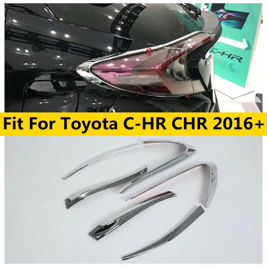 

Chrome Rear Tail Lights Eyelid Eyebrow Lamps Cover Trim Fit For Toyota C-HR CHR 2016 - 2021 Exterior Decoration Accessories