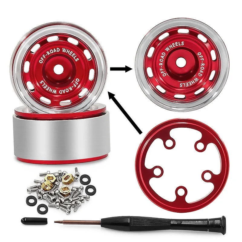 Jeu de 4 jantes RC 0,7 pouce pour crawler 1/30 Axial SCX30 Bronco Wrangler K10 Redcat Ascent-32