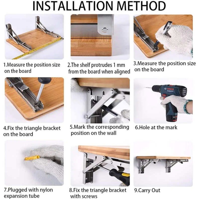 Bracket, Tabela Shelf Bracket, Heavy Hardware Suporte, Móveis, 8 a 14 