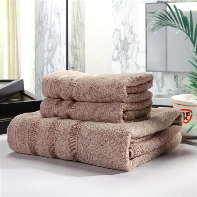 Bamboo Fiber Bath Towel Set Absorbent Adult Bath Towels for Bathroom Washcloth