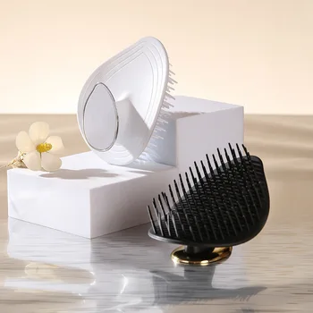 Spazzola per lavaggio capelli Leaf Hair Wash, strumento premium per la pulizia del cuoio capelluto e un massaggio rilassante, pettine per shampoo.