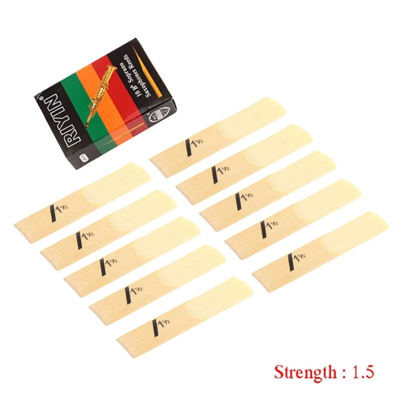10pcs Soprano Sax Saxophone Reeds Strength 1.5 2.0 2.5 3.5 Saxophone Reed Woodwind Instrument Parts Accessories saxophone accessories,saxophone reeds