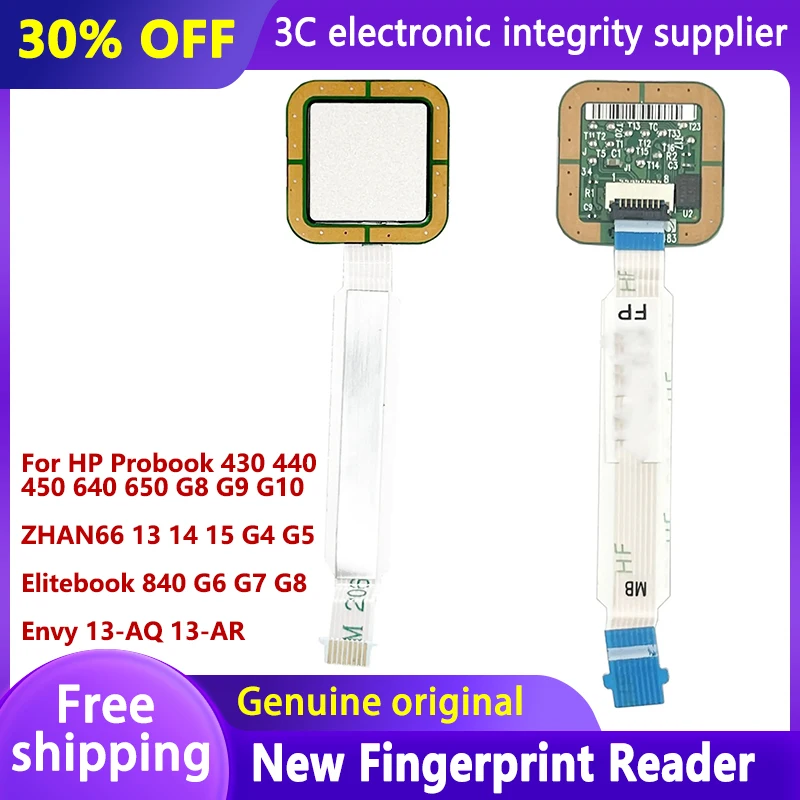 Per Hp Probook 430 440 450 640 650 G8 G9 G10 Zhan66 13 14 15 G4 G5 Elitebook 840 G6 G7 G8 Envy 13-Aq 13-Ar Lettore Di Impronte Digitali