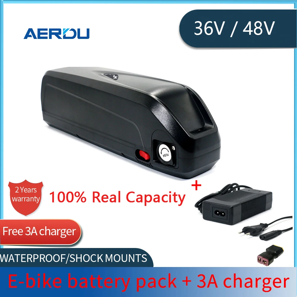 

AERDU Original 48V Battery 48V 21Ah ebike Battery 36V Hailong 30A BMS 350W 500W 750W 1000W 1500W 18650 Cell BBS02 BBS03 BBSHD