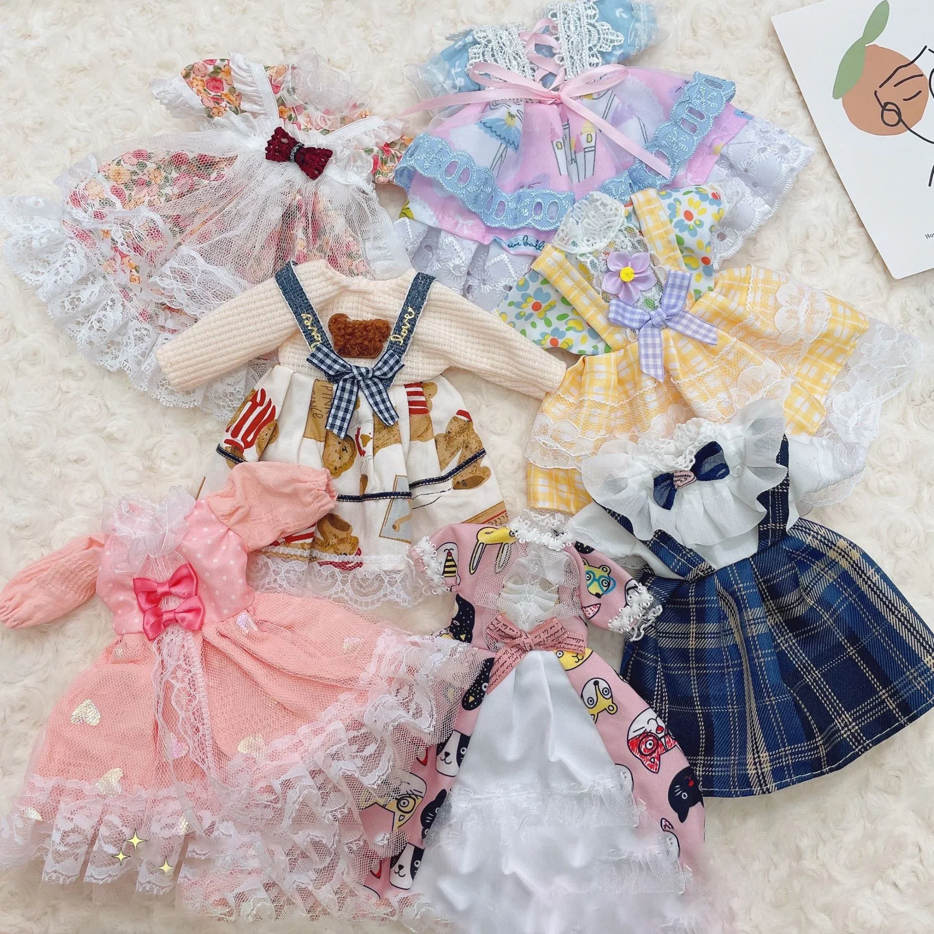 

30cm Doll Clothes 1/6bjd Doll Cute Sweet Dress Summer Small Fresh Princess Style New Clothes Dressing Game Birthday Gifts Girls