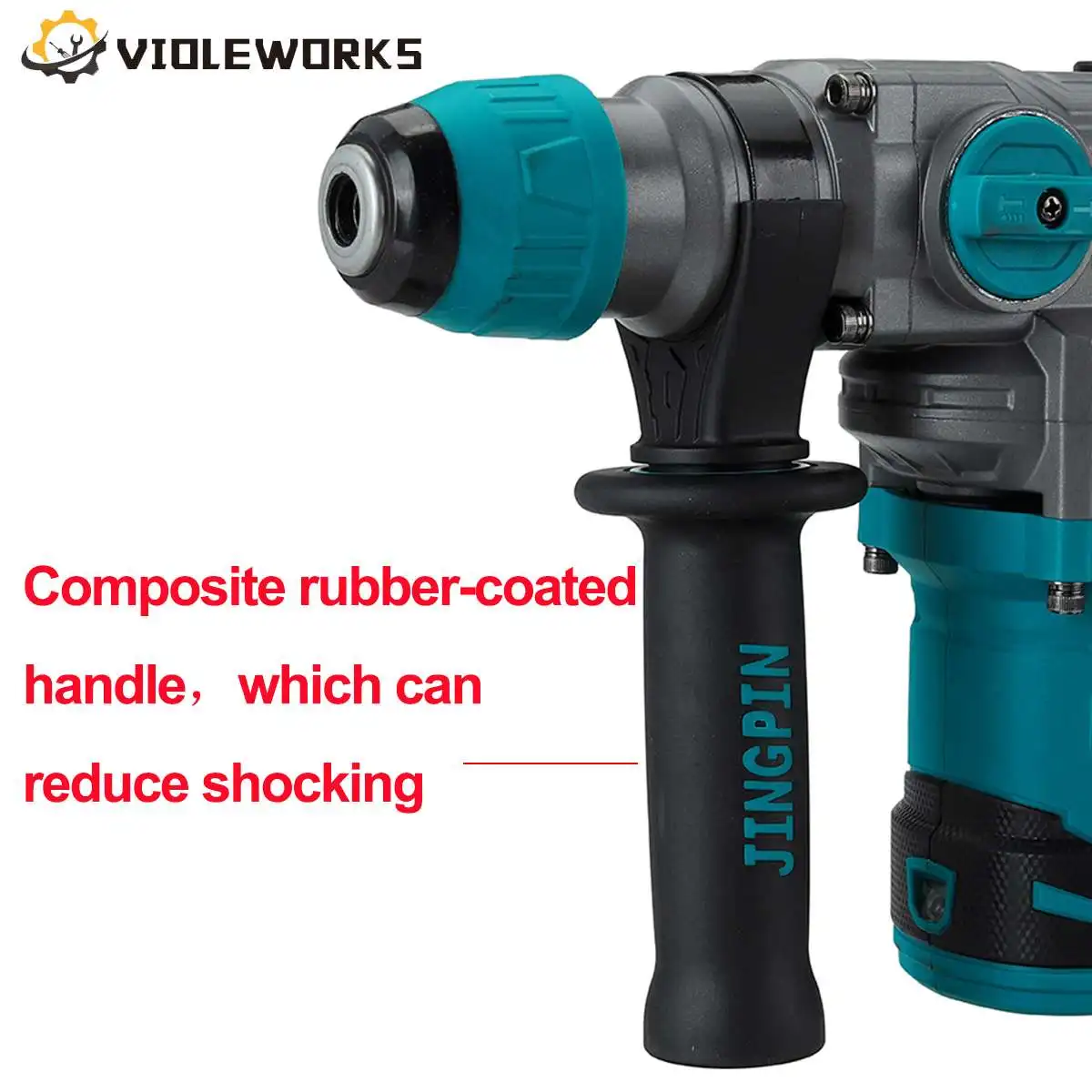 26mm Brushless Rotary Electric Hammer SDS Plus Cordless Hammer Drill 2 Modes Drilling and Chiseling Tool for Makita 18V Battery 4
