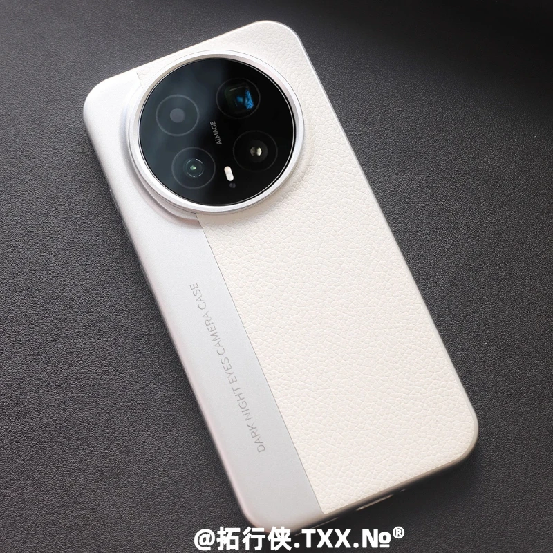 Leather Shockproof Case with Metal Lens Protection - Anti-Fall, Business Luxury