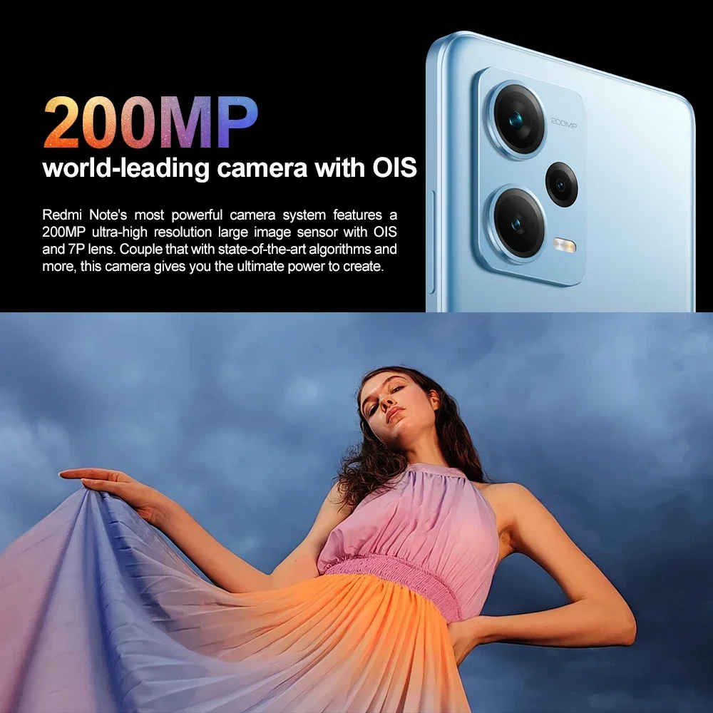 Xiaomi Redmi Note 12 Pro Plus 5G Smartphone Global Version 8GB 256GB NFC MediaTek Dimensity 1080 200MP OIS Camera 120W Charge