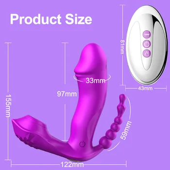 3 IN 1 Sucking Vibrator Anal Vagina Clitoris Stimulator Sucker Wearable Oral Suction Adult Sex Toys for Women Shop for Couple 6
