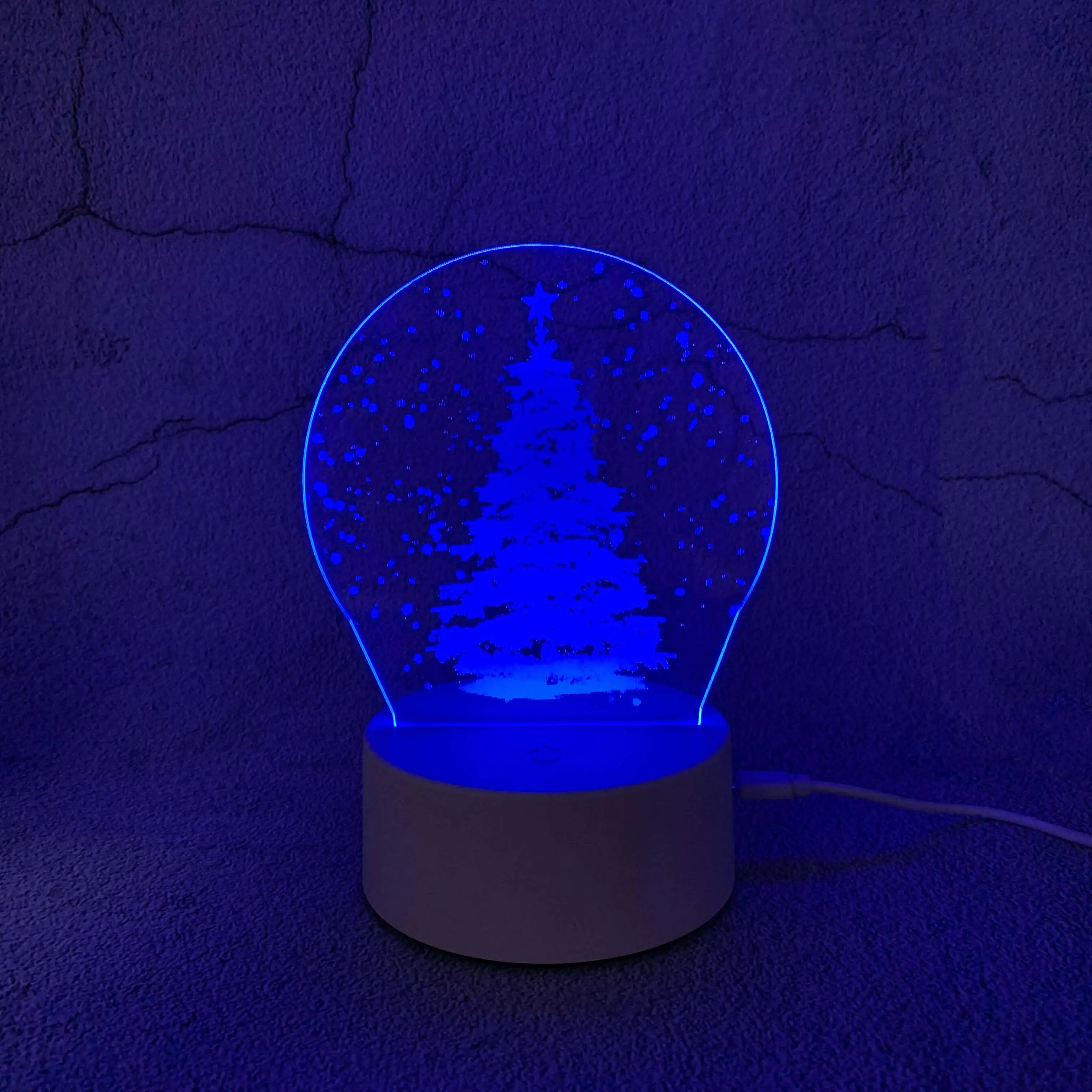 

Creative Colorful Bedside Lamp Christmas Tree 3D Plug-in Bedroom Bed Simple Nightlight