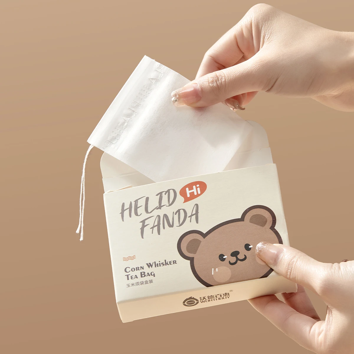 WORTHBUY food grade tea bags with drawstring 100/200 PCS non woven fabric disposable tea filter bag spice infuser bag tea infuser tea filter