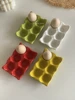 Beautiful 6 Compartments Ceramic Egg Tray Home Refrigerator Egg Storage Tray Creative Home Storage Moisture-proof Egg Tray 1