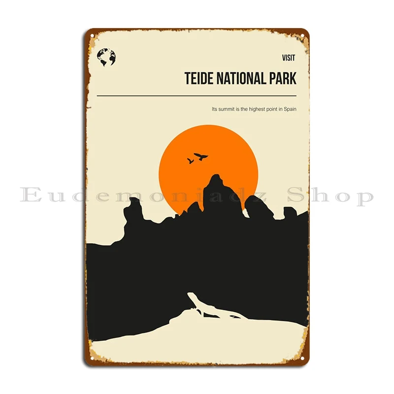 

Teide National Park Spain Metal Sign Decoration Decoration Home Customized Retro Tin Sign Poster