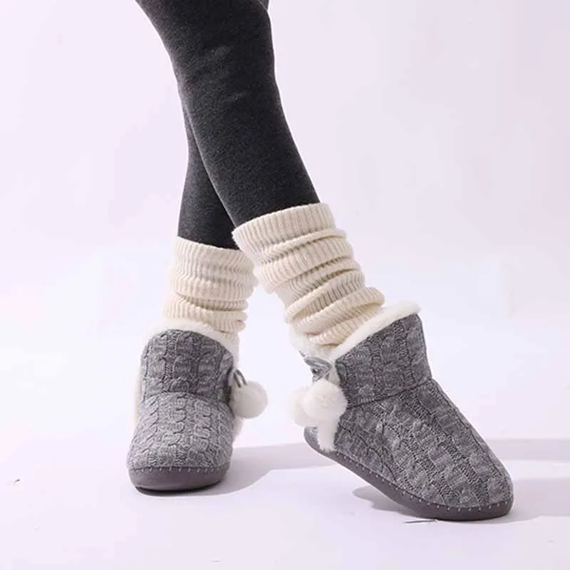 Women Plush Cotton Boots Winter Warm Comfortable