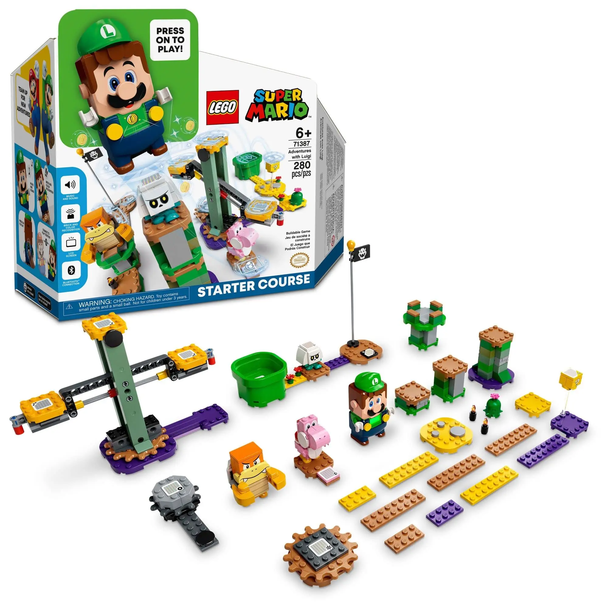 Lego Super Mario Adventures With Luigi Starter Course 71387 Kit Da Costruzione Set Da Gioco Giocattolo Da Collezione Per Bambini Nuovo 2021 (280 Pezzi
