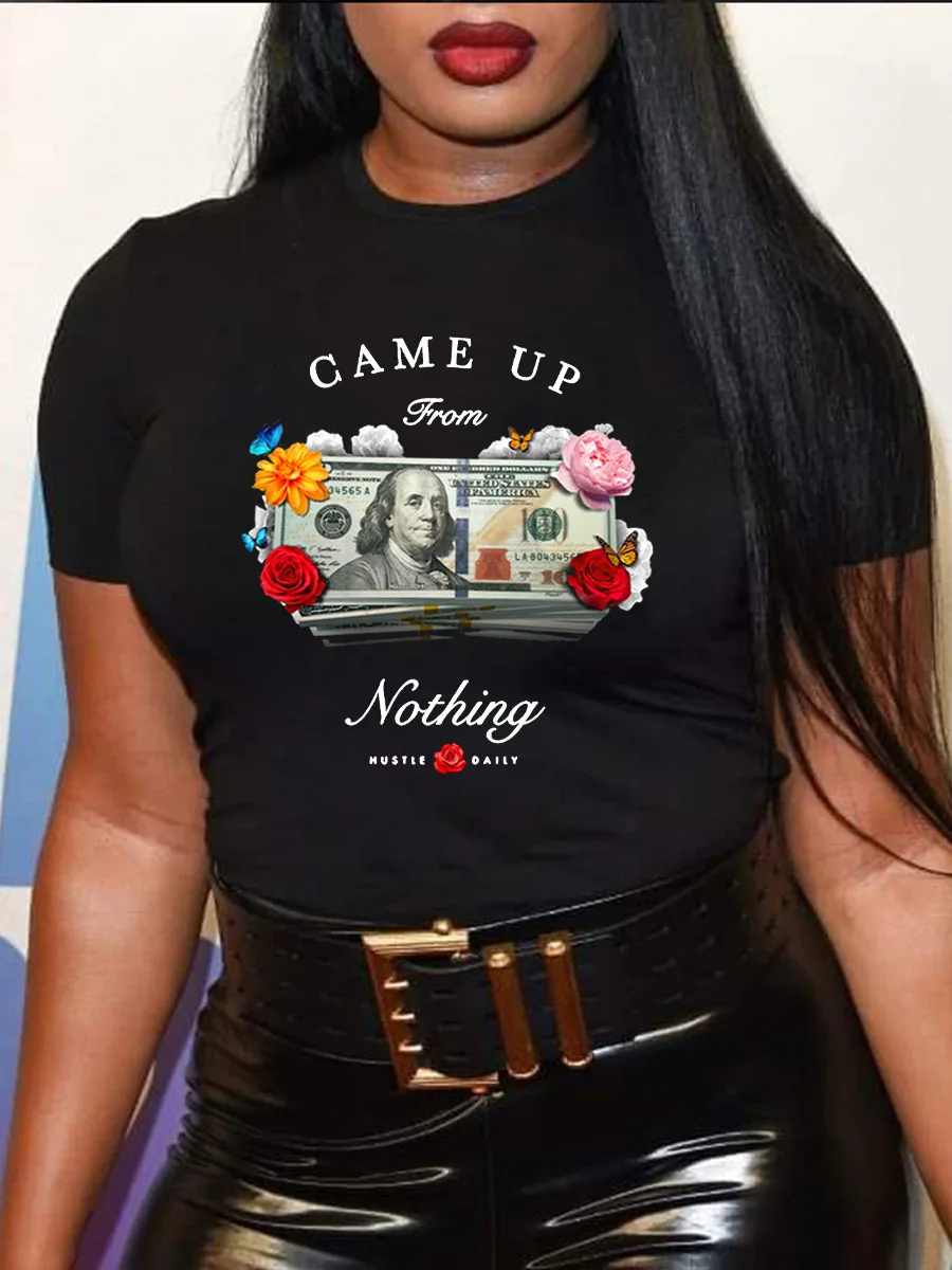 

Lovelysales Women's Clothing Summer Print Dollar Fashion T-Shirt Harajuku 0918