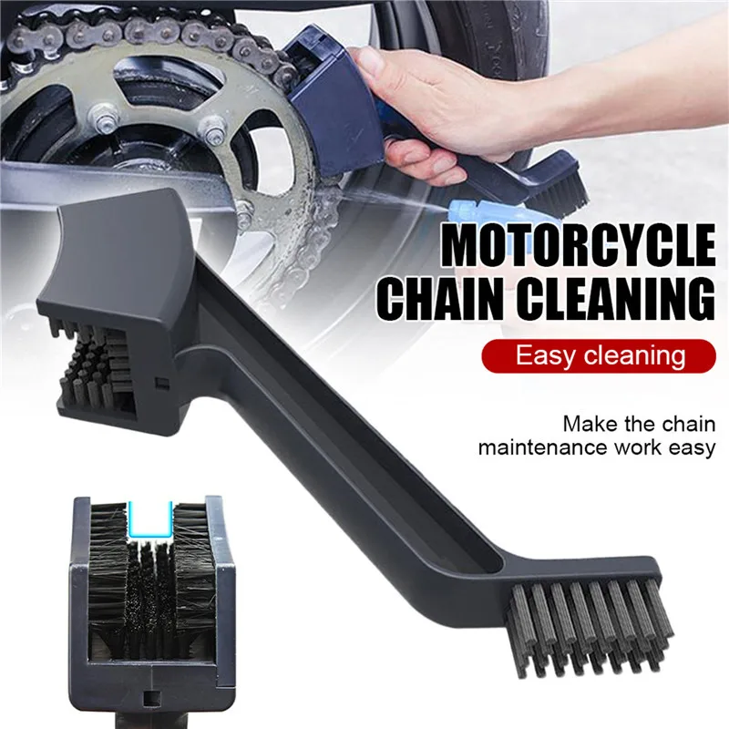 BikeChainCleanerBicycleMotorcycleChainCleaningBrushDualHeads