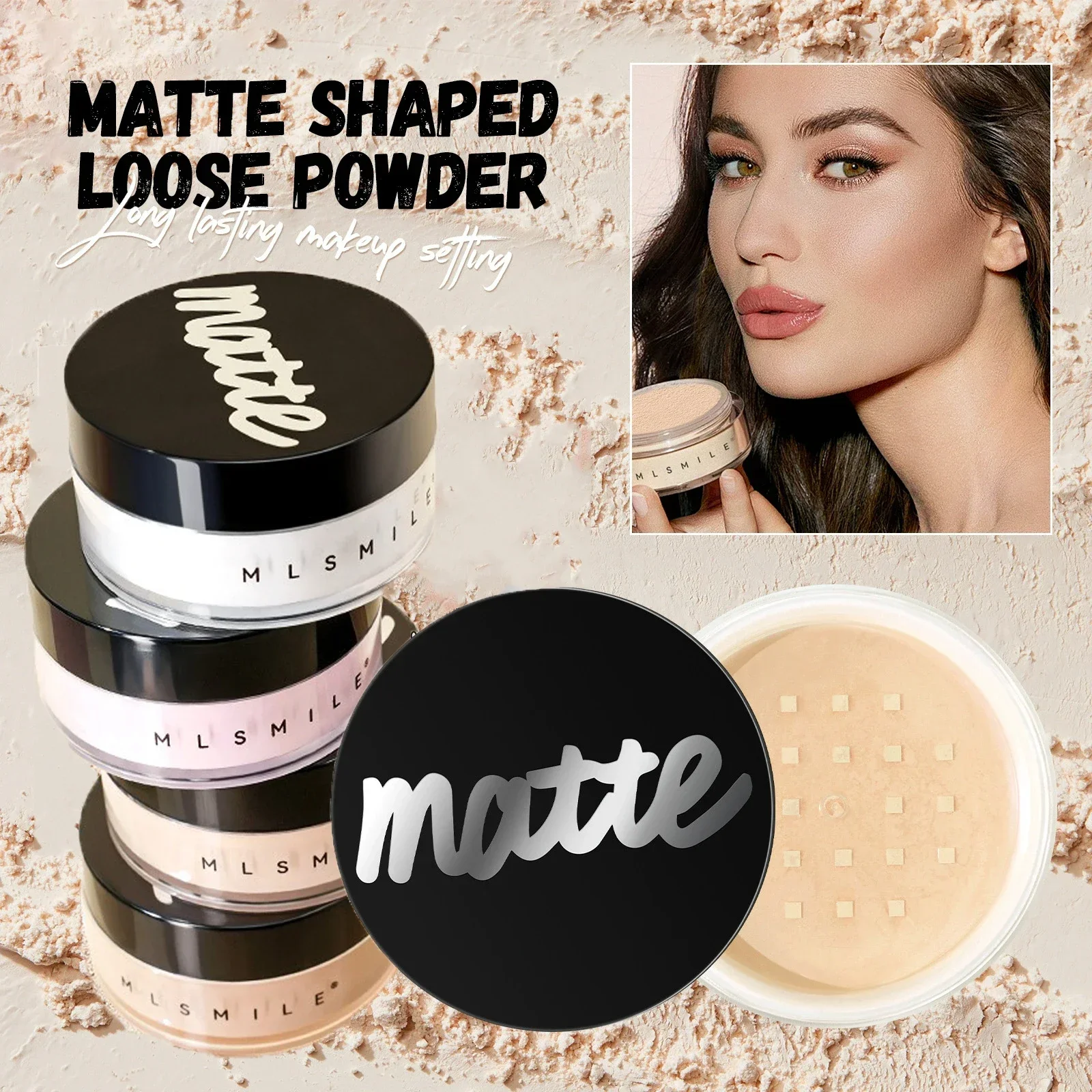 4 Colors Loose Powder Face Whitening Skin Finish Transparent Pink Nude Skin Mineral Makeup Cosmetic Foundation Setting Powder