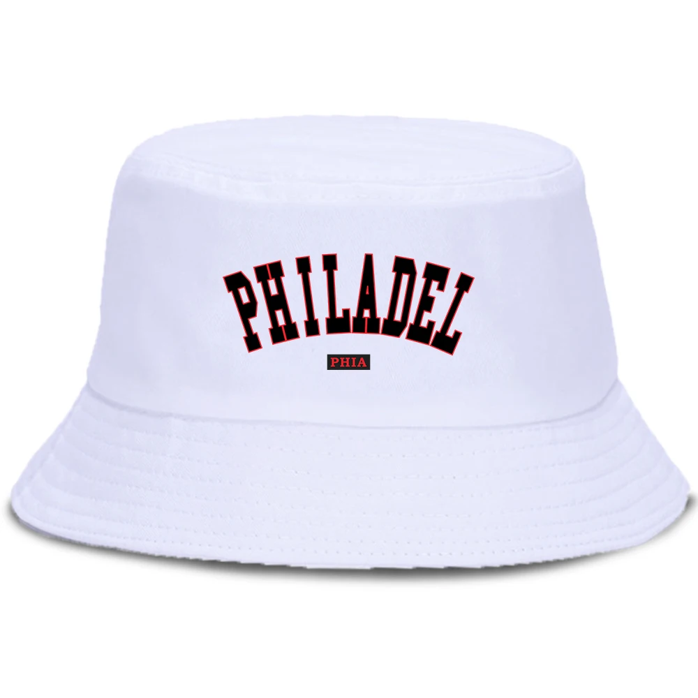 

philadel phia America's fifth largest city Bucket Hats Cap Summer Men's Panama Caps Woman Men Bob Chapeau Fishing Fisherman Hat