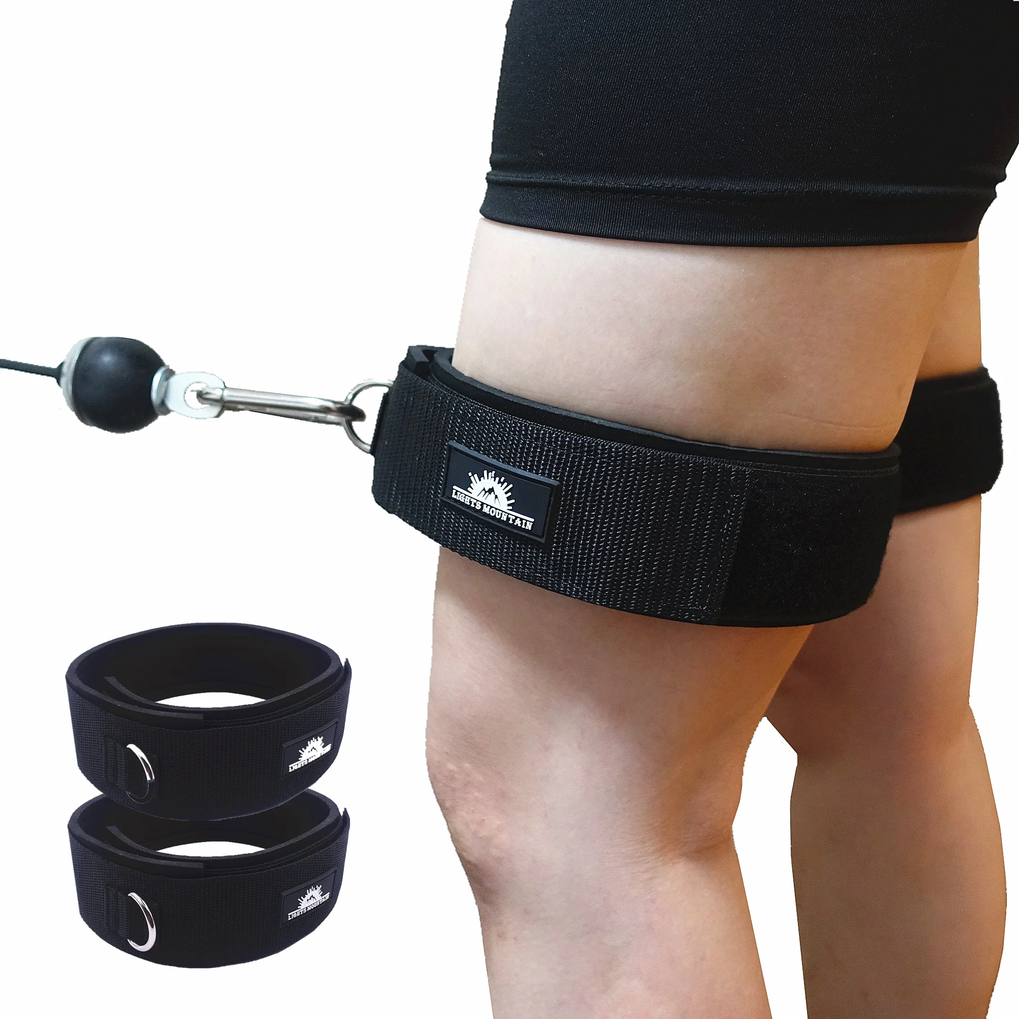 1PairAdjustableThighAnkleStrapLegCuffsNeoprenePaddedStrapsD