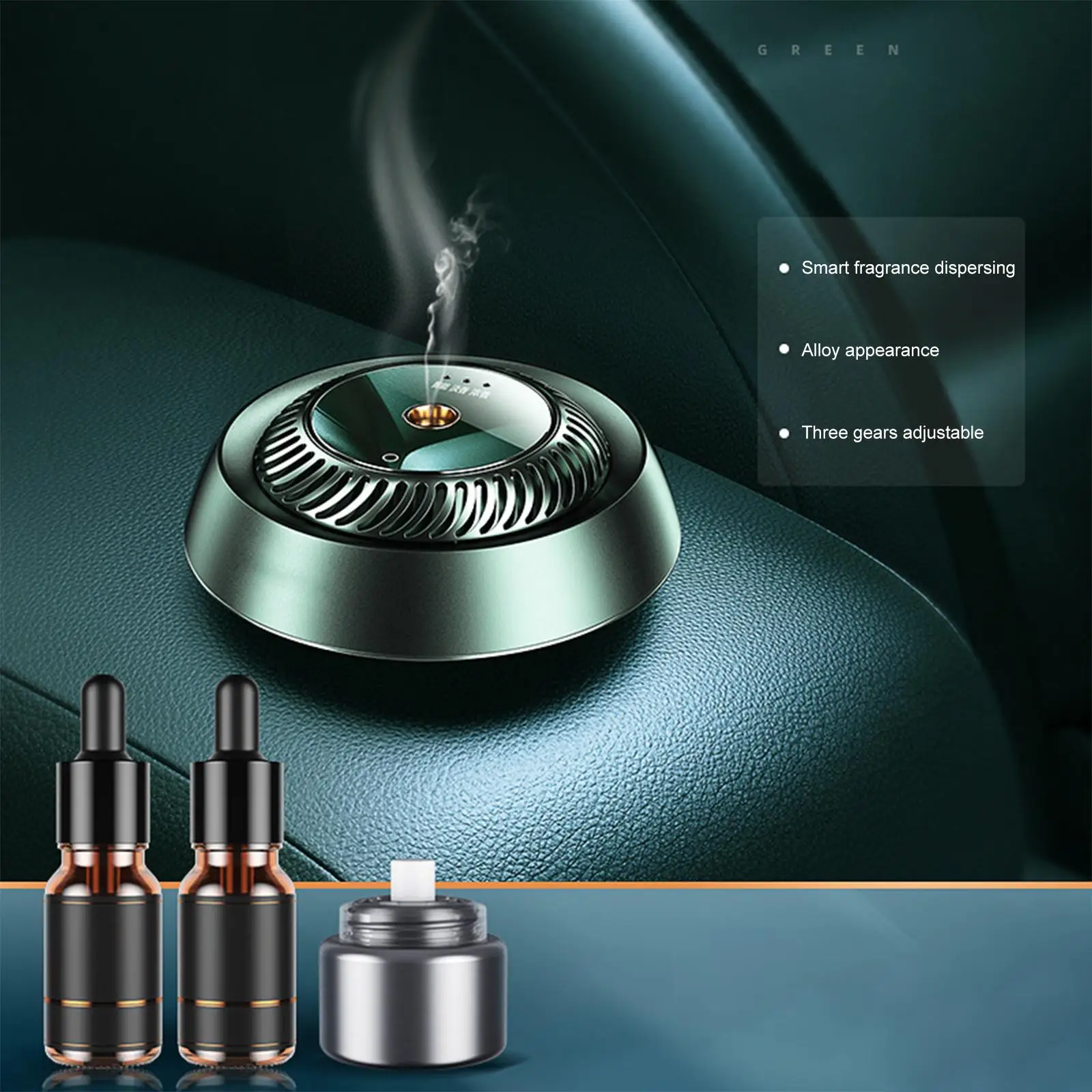 Smart Car Air Freshener USB Charging Air Purifier Essential Oil