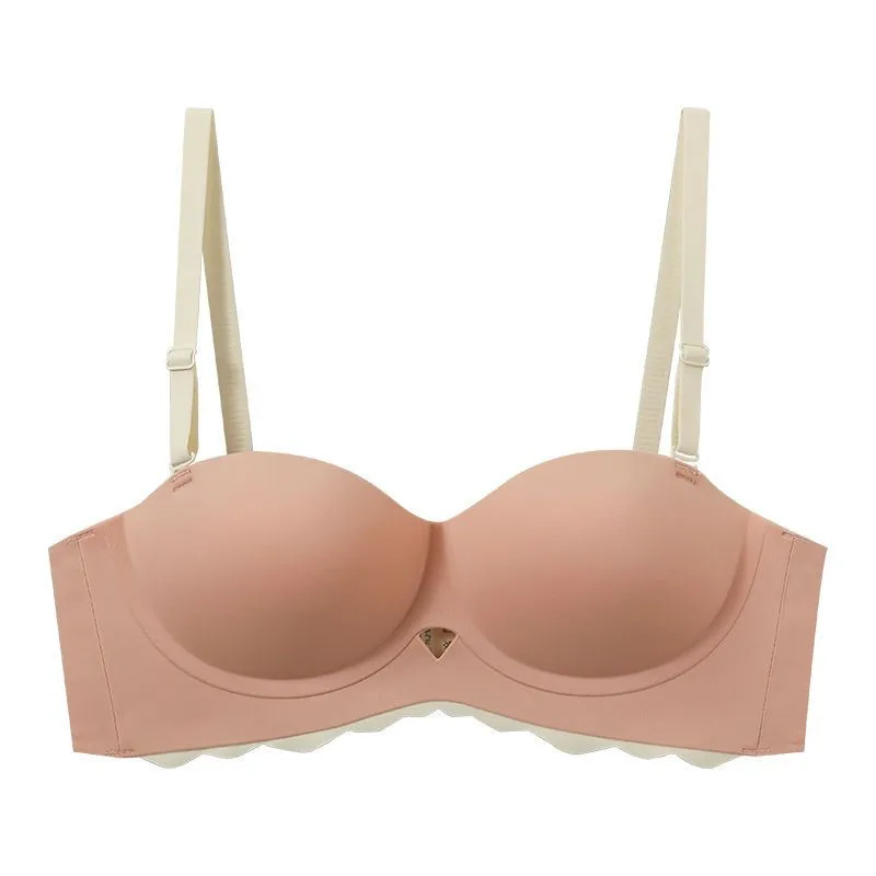 Strapless Bras for Women Brasieres Gathere Invisible Backless Bras Female Intimates Lingerie Detachable Straps Sexy Underwear