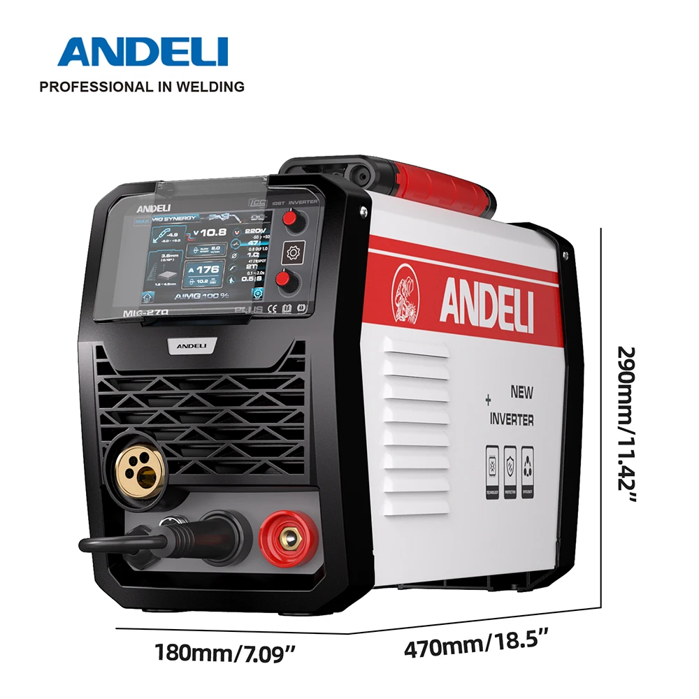 Welding welders 200A MIG Welder MIG/TIG/MMA/Aluminum Welding Gas/Gasless Semi-automatic Welding Machine 5 in 1 Multiprocess Welders