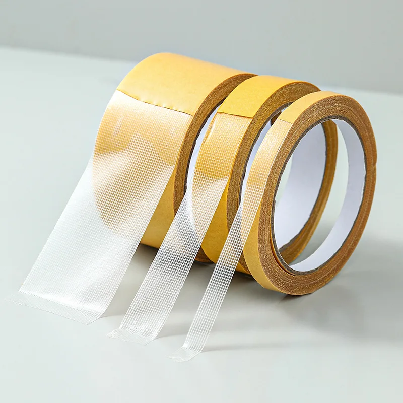 

10M Double Sided Grid Tape Transparent Tape Universal High Tack Strong Wall Adhesive Tape for Carpets Rugs Clothing 1/2/3/5CM