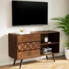 Georgina 45 Inch Solid Wood TV Stand, Under 10 Minutes Assembly Entertainment Center with Storage 1