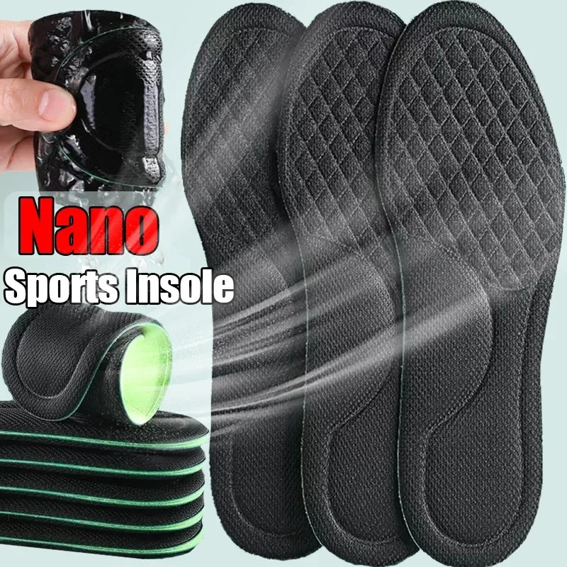 2/6pcs Memory Foam Insoles for Men Women Shoes Deodorant Absorb-Sweat Massage Orthopedic Running