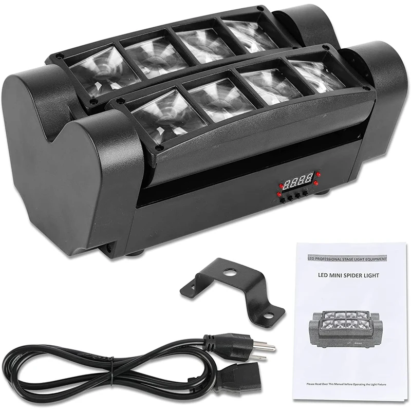 Stage Equipment Mini 8x3w RGBW LED 4in1 Beam Moving Head Lights DMX Control for
