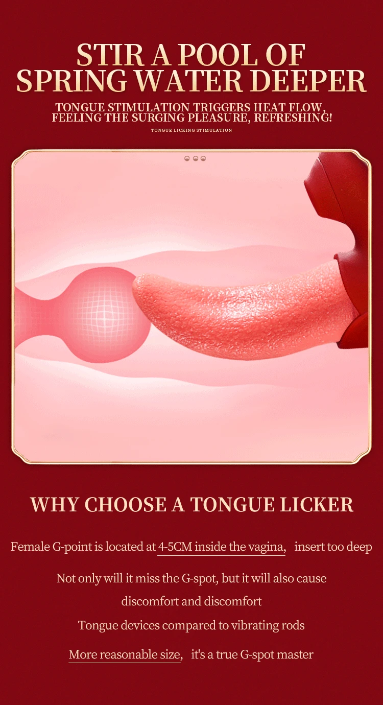 Realistic Licking Tongue Rose Vibrator for Women 7 Speeds Nipples Clitoral Stimulation Sucking Sex Toys for Adult Female Couples